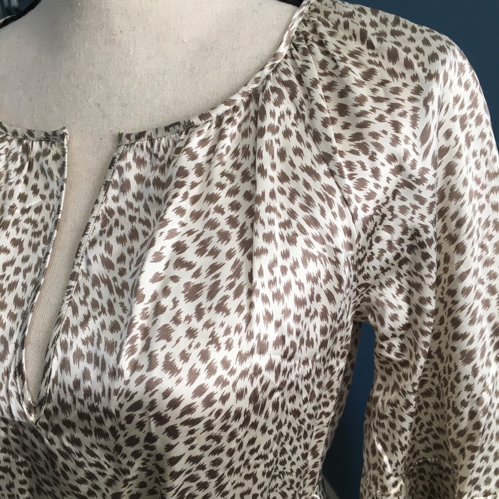 BR Heritage leopard animal print silk dress SZ XS